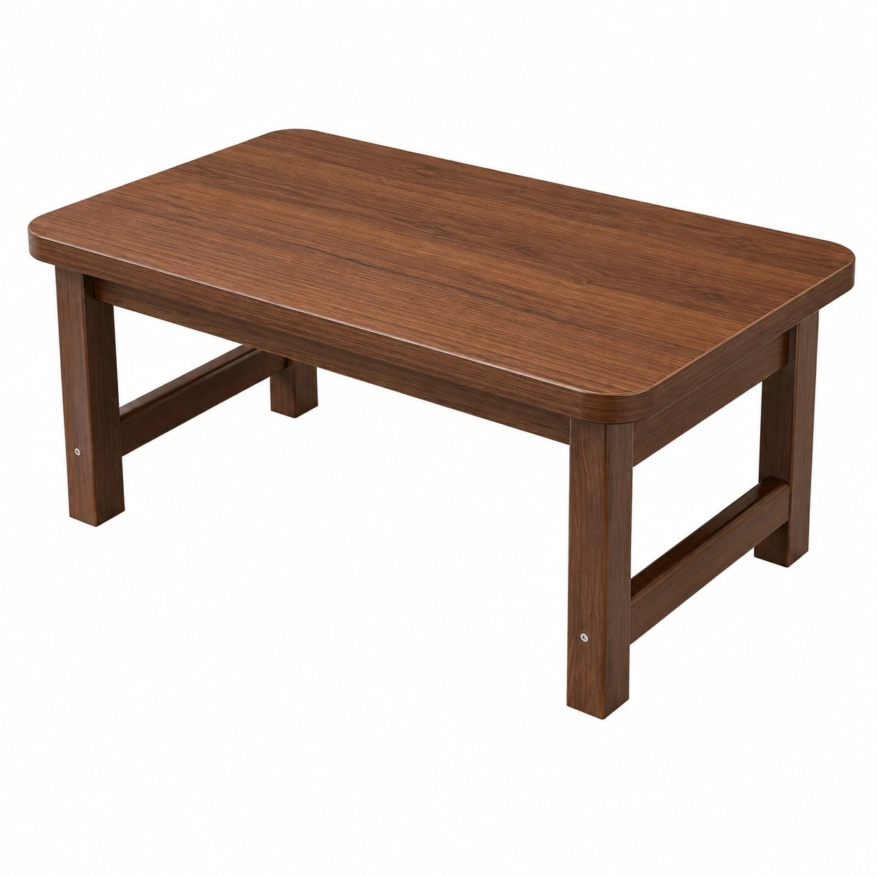 Mesa plegable multifuncional para hogar, ideal para balcón, dormitorio y sala de juegos, diseño portátil en marrón, 80 cm