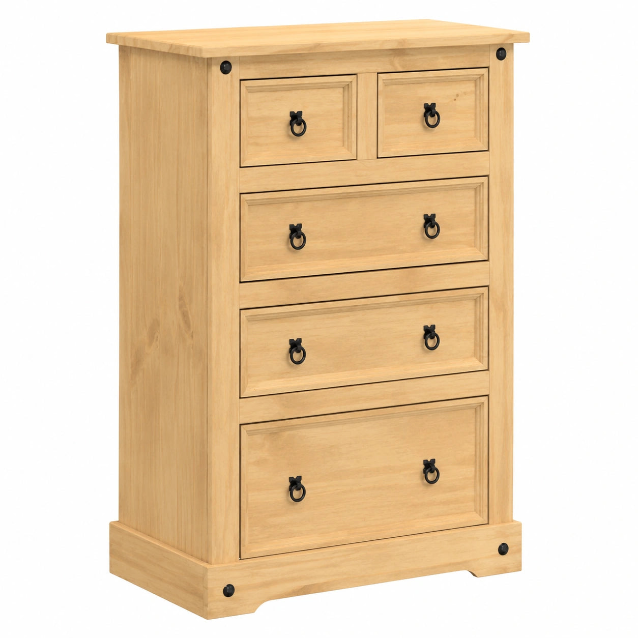 Mueble de Almacenaje de Pino Macizo 80x43x114 cm con Cajones Corona