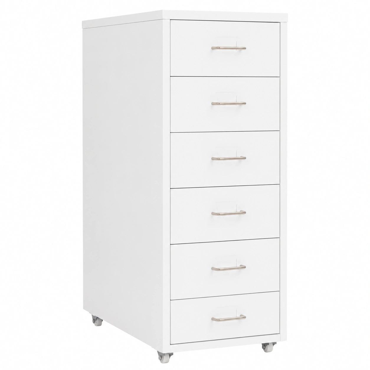 Cajonera metálica móvil para oficina 28x41x69 cm blanco