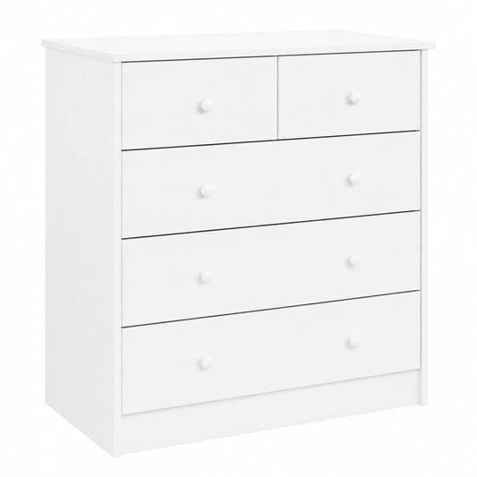 Cajonera Alta de Madera de Pino Blanco 77x35x73 cm para Almacenaje
