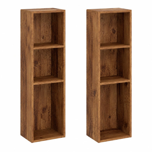Conjunto de Muebles para TV de Pared Marrones, 2 Piezas, 37 x 37 x 142,5 cm, Madera, Diseño Elegante para Salón