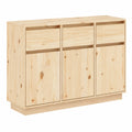 Aparador de Madera Maciza de Pino para Entrada 111x36x75 cm