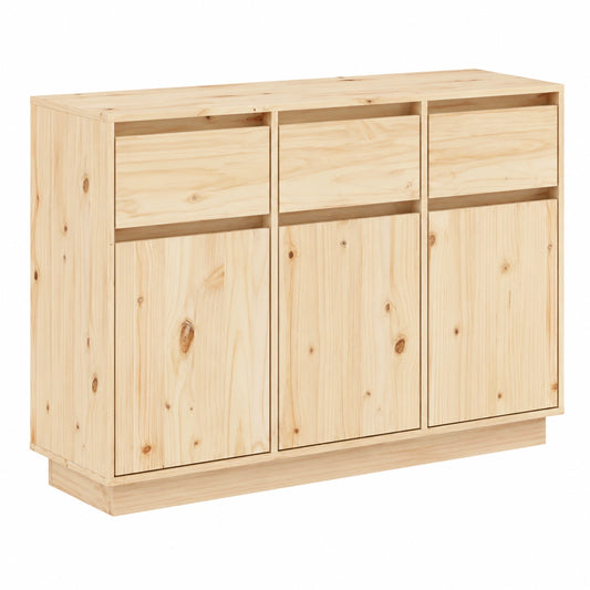 Aparador de Madera Maciza de Pino para Entrada 111x36x75 cm