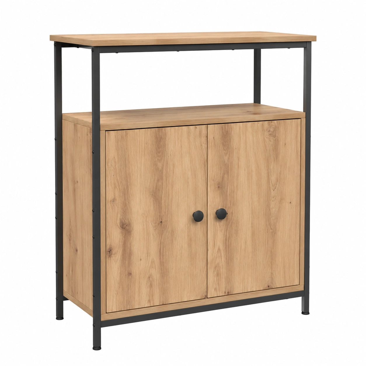 Aparador de Madera de Roble 70x30x80 cm, Armario de Almacenaje para Cocina y Comedor