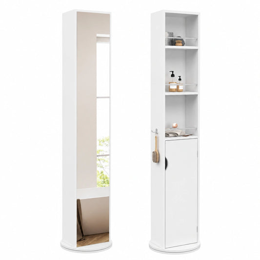 Conjunto de Mueble de Baño ELIA con Espejo y Armario Blanco