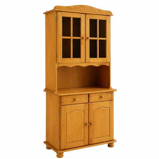 Armario de Pino Macizo con 2 Puertas, 88x197x42cm