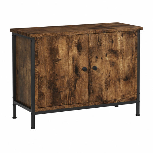 Mesa de TV de Roble Ahumado, 60x35x45 cm, Estilo Industrial