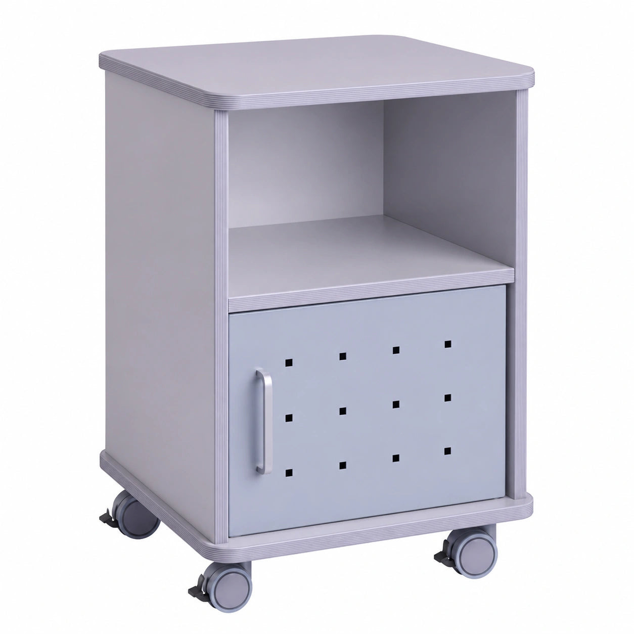 Rocada - Archivador de Oficina con Ruedas - Armario Multifuncional y Movible - Soporte para Accesorios de Trabajo - Color Gris 47x68x49cm