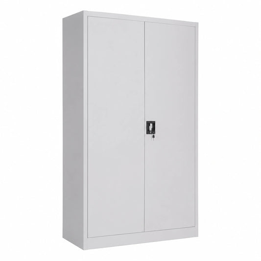 Armario Archivador Metálico con Cerradura, 6 Cajones y Estante, 180x90x40cm, Gris