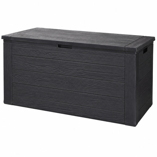 Arcón de Exterior 300L para Jardín, Terraza o Balcón - Caja de Almacenamiento 120x45x57 cm con Tapa Abatible