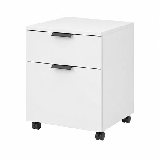 Cajonera de Oficina con Ruedas de Madera Blanca 45x38x54 cm